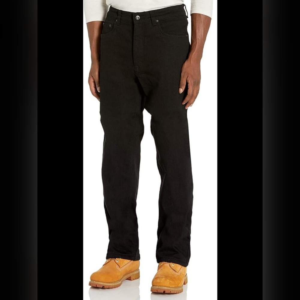 ☆ Smith's Black Workwear Men's Fleece Lined 5 Pocket Denim Pant size 40X32